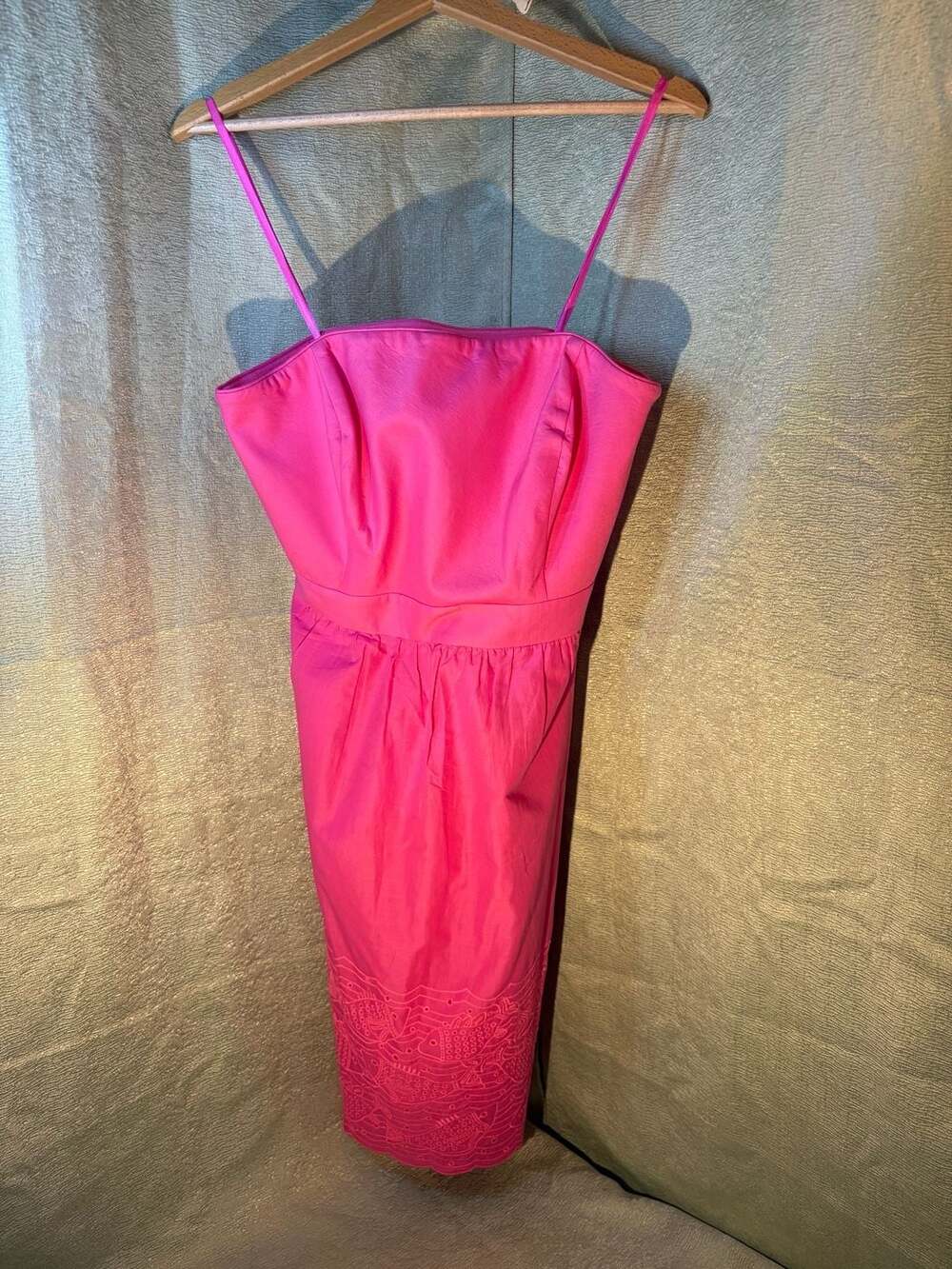 NWT Vineyard Vines Fish Eyelet Dress Pink Strapless Size 4